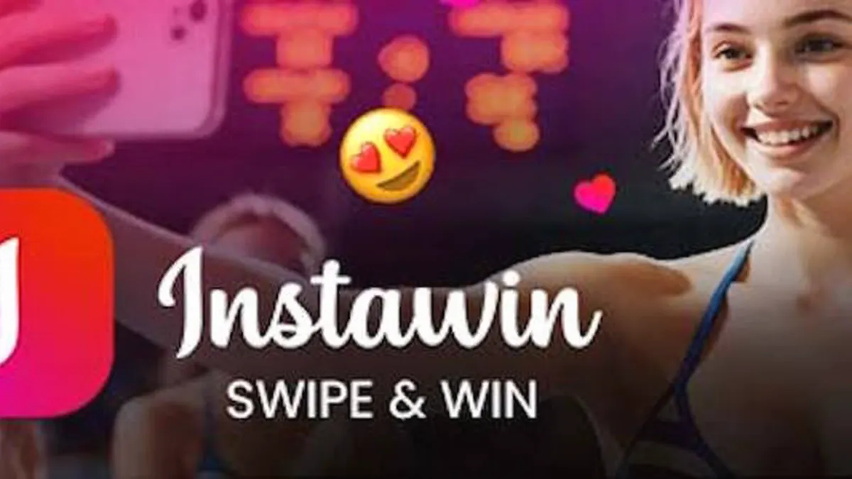 Isang visual na representasyon ng Instawin swipe-based interface