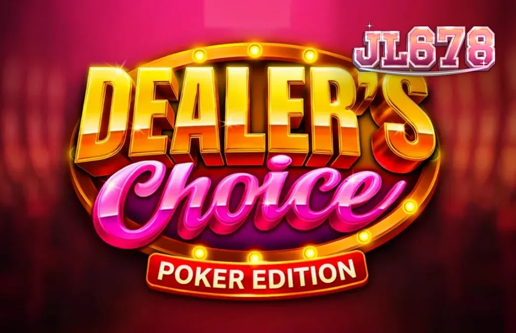 Isang visual na representasyon ng Dealer’s Choice: Poker Edition na nagpapakita ng green felt table at mga simbolo ng baraha.